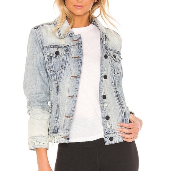 BLANK NYC Cinched Denim Jacket - Picture 1 of 8